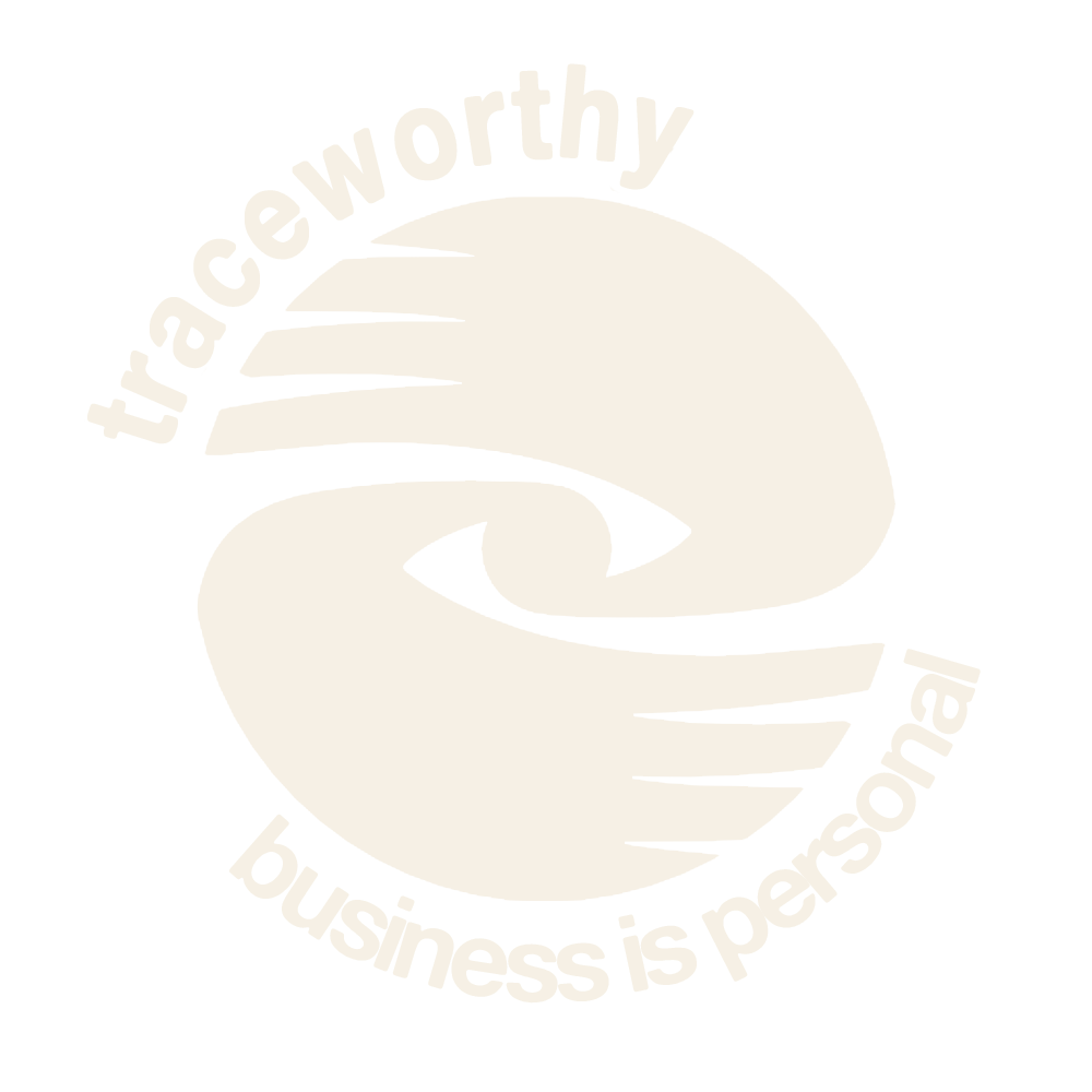 TraceWorthy Consulting logo with Business is Personal tagline