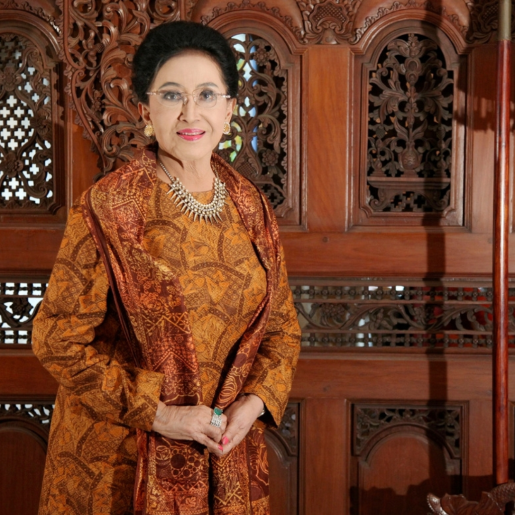 Mooryati Soedibyo, founder of Mustika Ratu, which she started with Rp25,000 in her garage, an example of a self-funded business in Indonesia grown from retained earnings.
