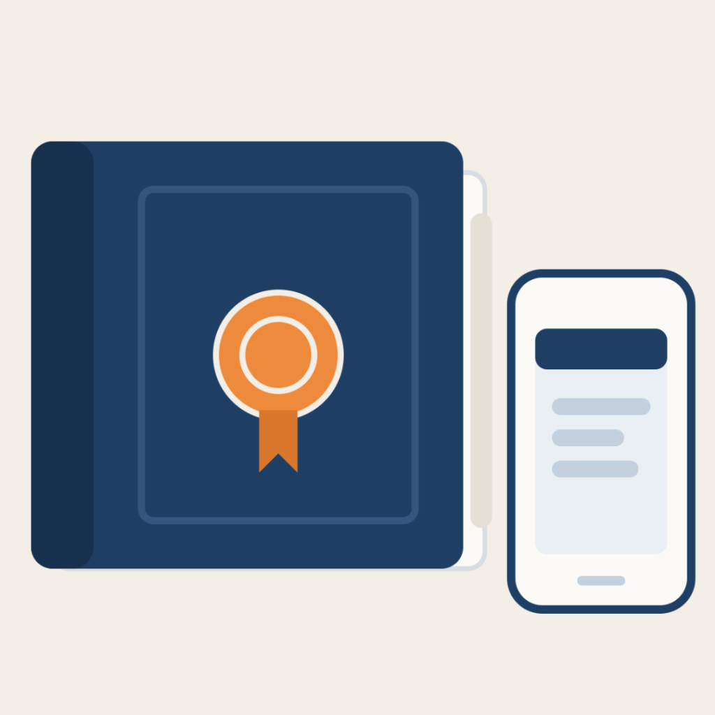 A flat illustration of a sealed legal document beside a smartphone, illustrating the criminal law on online gambling in Indonesia for operators and players alike.