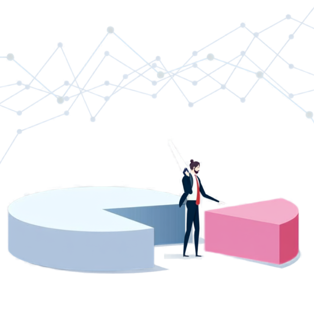 A slice separated from the equity pie for a grant, representing an option pool set aside for staff.